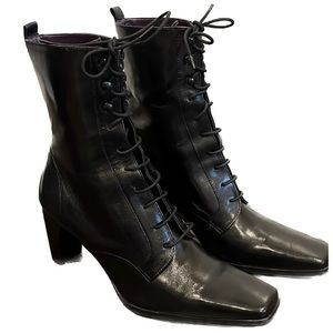 Etienne Aigner Victorian Lace Up Boots size 10